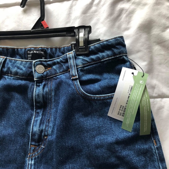 SOLD BNWT Frank &Oak Indigo Nina Wide Leg Jeans - Picture 2 of 4